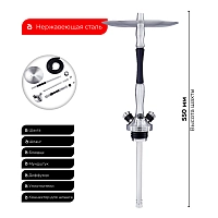 Фото 2 Кальян UNION Fibonacci Exotic wood граб чёрный (без колбы) 