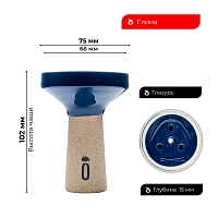 Фото 1 Чашка Облако Trio Black синий 