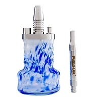 Фото 1 Кальян Pizduk Hookah (red-bag) бело-синяя колба 