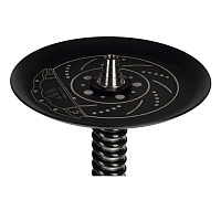 Фото 3 Кальян MAMAY CUSTOMS Coilovers хром-черный (грав. Rotor) (без колбы) 