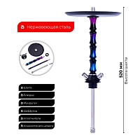 Фото 2 Кальян MAMAY CUSTOMS Asian MINI Dark Space (без колбы) 