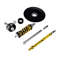 Фото 4 Кальян MAMAY CUSTOMS Coilover Micro золотой сплеш (без колбы) 