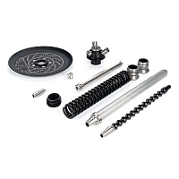 Фото 2 Кальян MAMAY CUSTOMS Coilovers хром-черный (грав. Rotor) (без колбы) 