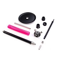 Фото 2 Кальян MAMAY CUSTOMS Coilovers чёрно-розовый ф (без колбы) 