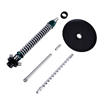 Фото 4 Кальян MAMAY CUSTOMS Coilovers зелёный лак-хром (без колбы) 