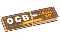 Фото  Бумага для самокруток OCB SLIM VIRGIN + FILTERS ROLL KIT (32шт) 
