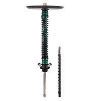 Фото 1 Кальян MAMAY CUSTOMS Coilover BIG BASE зелёный лак/чёрный (без колбы) 