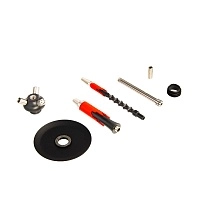 Фото 2 Кальян MAMAY CUSTOMS Flow графит-красный (без колбы) 