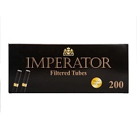 Фото  Гильзы сигаретные с фильтром IMPERATOR BLACK SUPER LONG GOLD 84x25мм (200шт) 