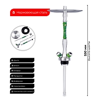 Фото 2 Кальян UNION Fibonacci стаб зелёный (без колбы) 