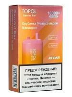 Фото  TOPOL GEMINI BAR Strawberry Guava Ice | Tangerine (2 вкуса, 10000+ затяжек) 