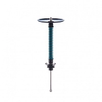 Фото  Кальян MAMAY CUSTOMS Coilovers чёрно-морская волна (грав. QUACK) (без колбы) 