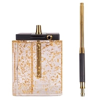 Фото 1 Кальян Hoob Atom Чёрный x Золото | Hoob Cube Gold 