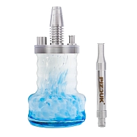 Фото 1 Кальян Pizduk PRO Black-bag (бело-голубая колба) 