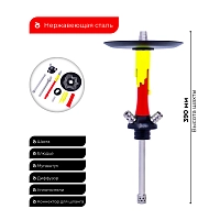 Фото 2 Кальян MAMAY CUSTOMS Flow красно-жёлтый ф. (без колбы) 