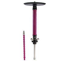 Фото  Кальян MAMAY CUSTOMS Coilovers чёрно-розовый лак (грав. иллюзия) (без колбы) 