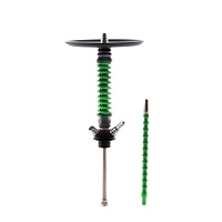 Фото  Кальян MAMAY CUSTOMS Coilovers MINI чёрно-салатовый (без колбы) 