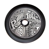 Фото 2 Кальян MAMAY CUSTOMS Coilovers розово-синий (грав.Peace) (без колбы) 