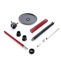 Фото 2 Кальян MAMAY CUSTOMS Coilovers чёрно-красный лак (без колбы) 