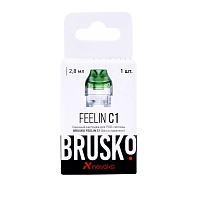 Фото  Картридж к электронной системе BRUSKO FEELIN 1C 2,8 мл зелёный (1 шт) 