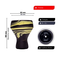 Фото 2 Чашка Форма Турка Саламандра + чёрн.глазурь 