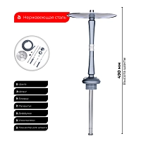Фото 2 Кальян Hoob Go Космический серый x Нержавеющая сталь 