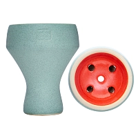 Фото 1 Чашка Форма Турка Бетон зелёный / красный 