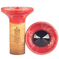 Фото  Чашка Облако Flow чёрный/красно-белый матовый мрамор 