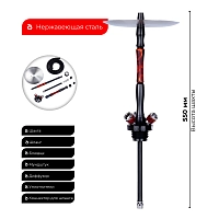 Фото 2 Кальян UNION Fibonacci PVD graphite (без колбы) 