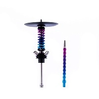 Фото  Кальян MAMAY CUSTOMS Coilover Micro чёрный космос (без колбы) 